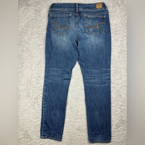 American Eagle Jeans Womens 10 Skinny Stretch Dark Wash Denim Casual Basic Party - Picture 5 of 5